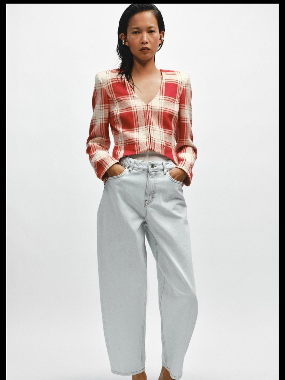 ZW Fitted Zara plaid red small $149